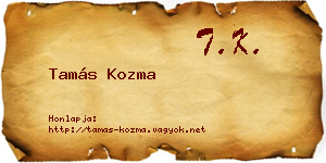 Tamás Kozma névjegykártya